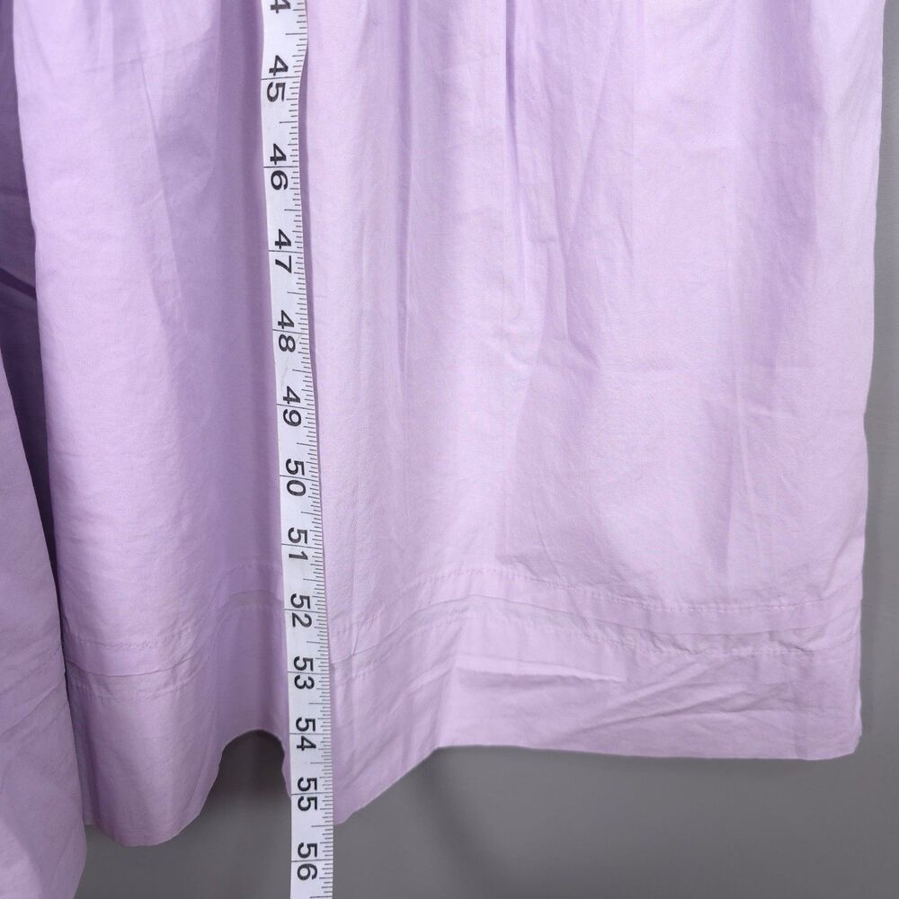 Quince New Women 100% ORGANIC COTTON Poplin Tiered Maxi Dress LARGE Pastel Lilac - Picture 6 of 14